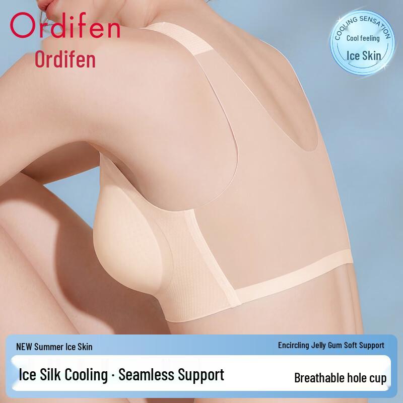 Oudifen Women s Seamless Wireless Cooling Bra XL