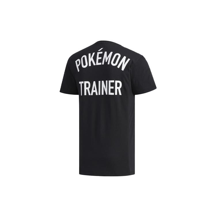 adidas neo x POKEMON Crossover Alphabet Printing Sports Round Neck Short Sleeve Black Men s FM6029 M