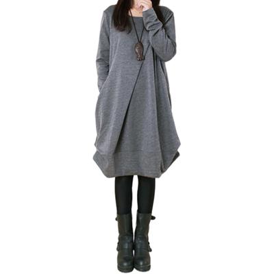 Robe Tunique Manches Longues CoeFodMavo avec une Silhouette Cocoon Douce pour un et Mignonne Coupe Surdimensionnée et Ample pour un Amincissement Parfait pour ou Quotidien Parfait