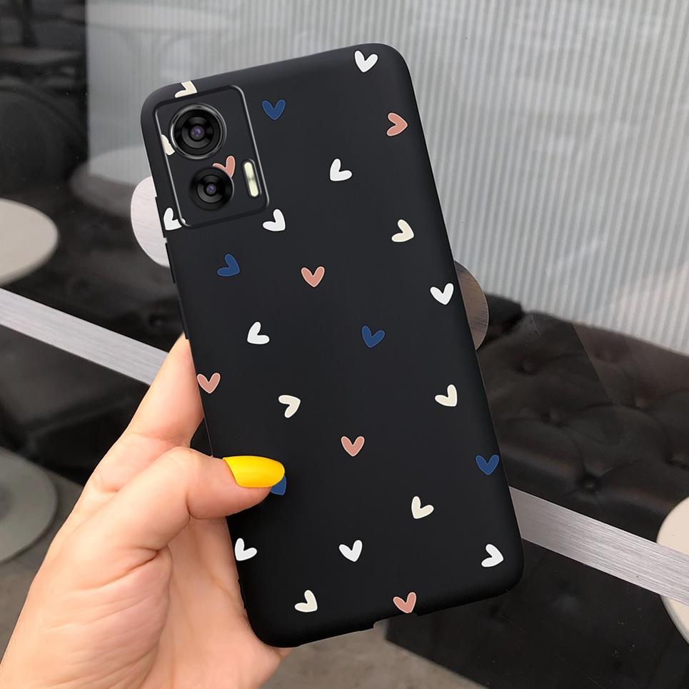 Pro Moto Edge 30 Neo 30 Lite Nárazníkové Pouzdro Květinový Pár Srdce Lásky Potisk Kryt Telefonu Pro Motorola Edge30 Neo 30Neo Měkké Obaly