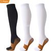 3 Pairs Copper Compression Socks Women Men Anti Fatigue Pain Relief Graduated Unisex Compression Stockings Knee High 15-20 MmHg