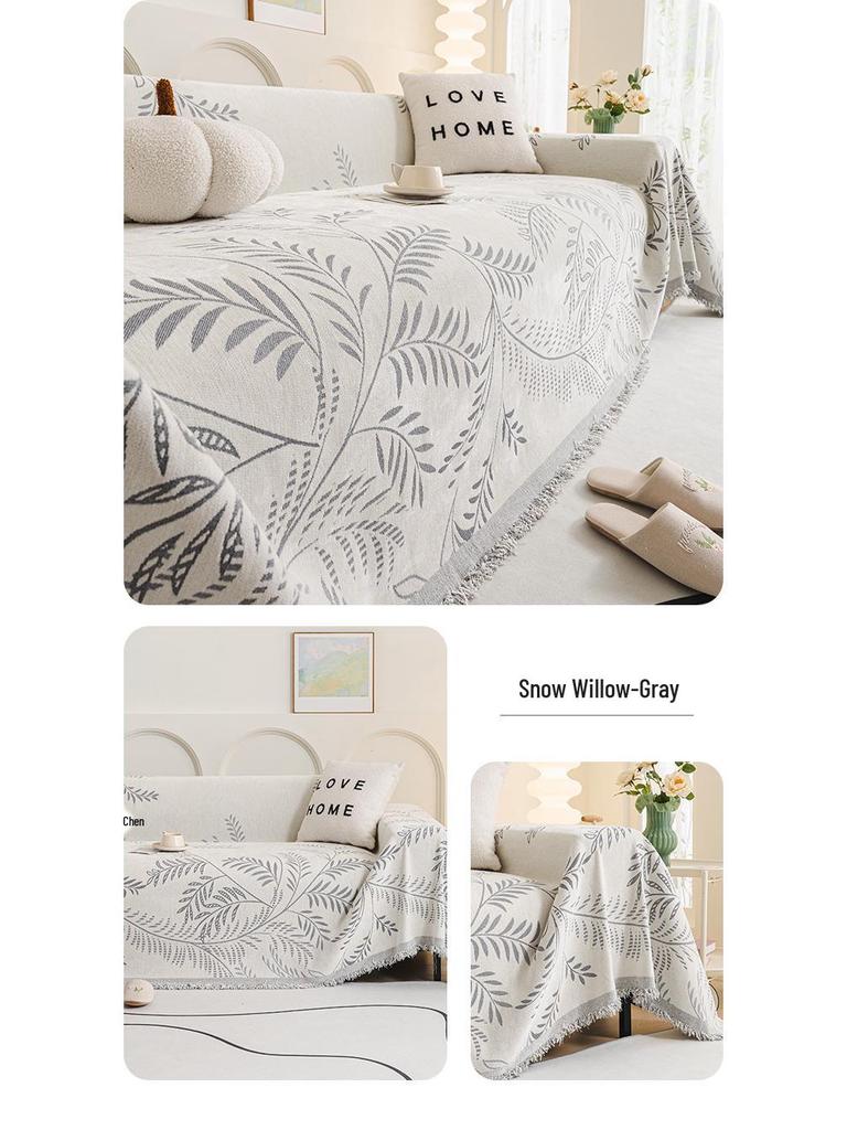 Universal Chenille sofatrekk: Ripesikker, Full omslag, Fire årstider