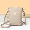 Mobile Phone Bag Female Messenger Mini Bag Solid Color Vertical Mobile Phone Bag 2025 New Foreign Style Lightweight Mobile Phone Small Satchel