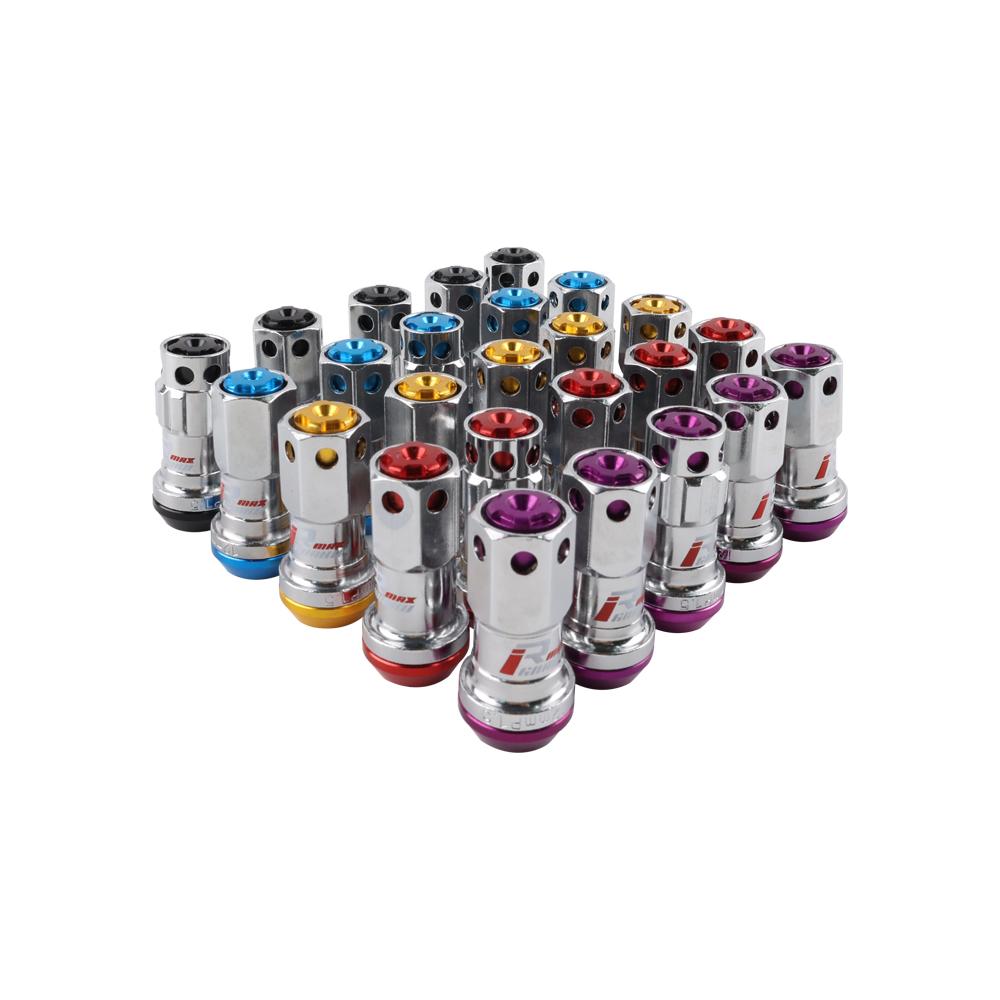 New R40 Style Racing Lock Lug Nuts (20pcs) + 2 Security Key Sets - 44mm Wheel Nuts, M12x1.5
