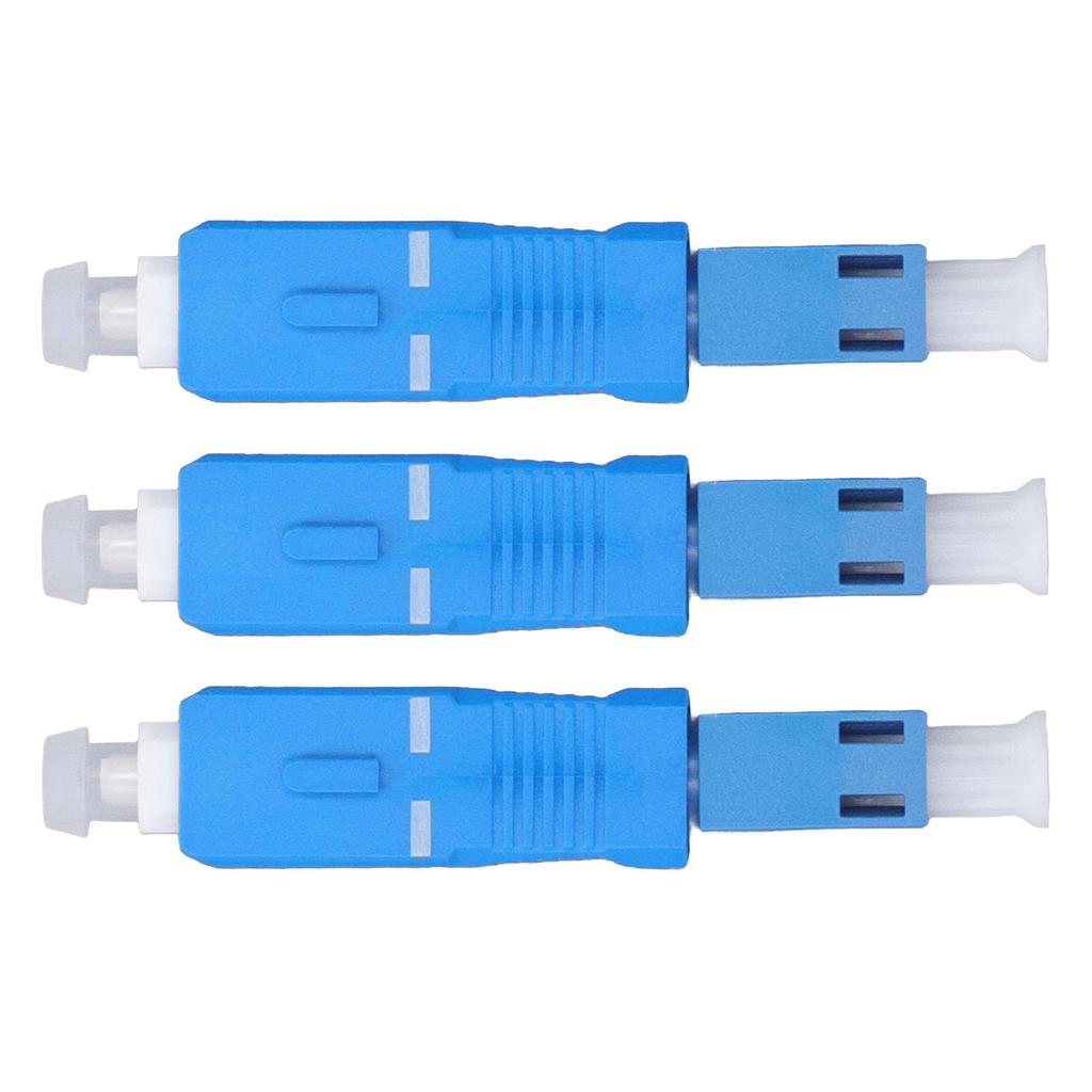 3PCS Optical Fiber Adapters SC Male To LC Female Coupler Red Light Pen Power Meter Convertor