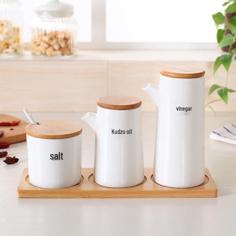 LIU Noodle Restaurant Ceramic Seasoning Jars & Pots Set