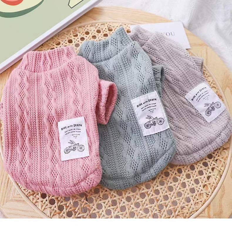 Sweter Zimowy dla Małego Psa Bichon i Kota - Przytulny Gruby Splot na Jesień i Zimę, Pasuje na Teddy i Pomeraniana