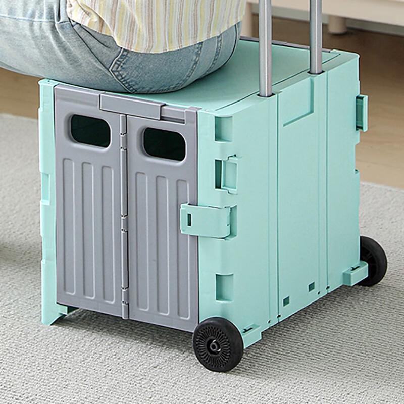 Quyoubang Outdoor Foldable Aluminum Storage Box with Wheels