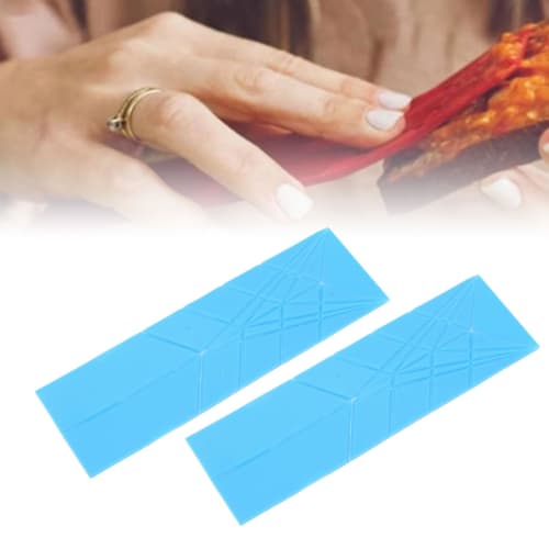 Polygon Measuring Spoons, 2 Large Flat Measuring Spoons for Cooking (Blue)