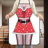 1PC Santa Claus Theme Baking Christmas Apron Home Cooks Apron for Cooking Funny Cartoon Printed Dress-Up & Role Play Unisex