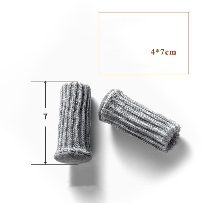 4 pièces/set Chaussettes pour pieds de meubles en tricot silencieuses, haute élasticité, protecteurs de sol avec patins antidérapants, housses épaisses pour pieds de chaise