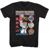 Street Fighter Round One Comic Black Gaming Shirt