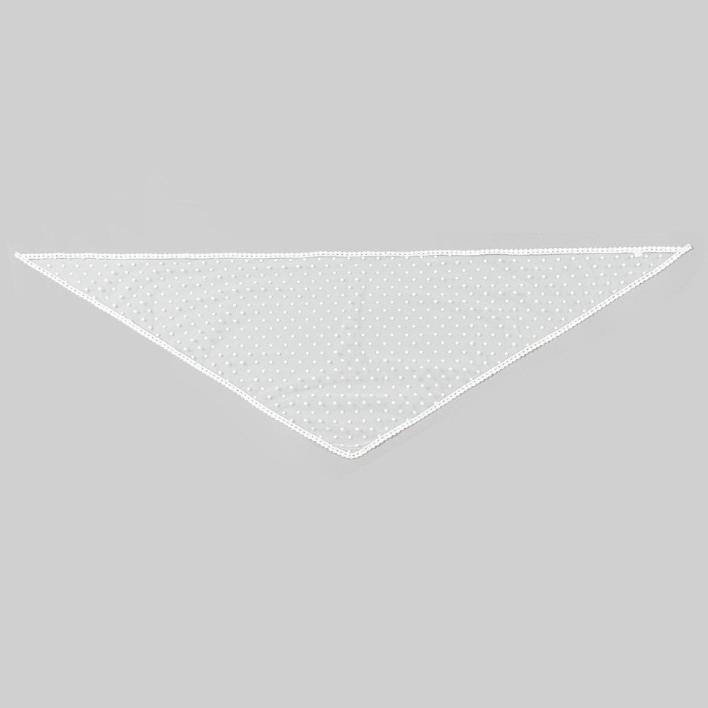 Head Gauze Mesh Scarf Solid Color Polka Dot Triangle Shawl White Bridal Triangle Veil Wedding белый
