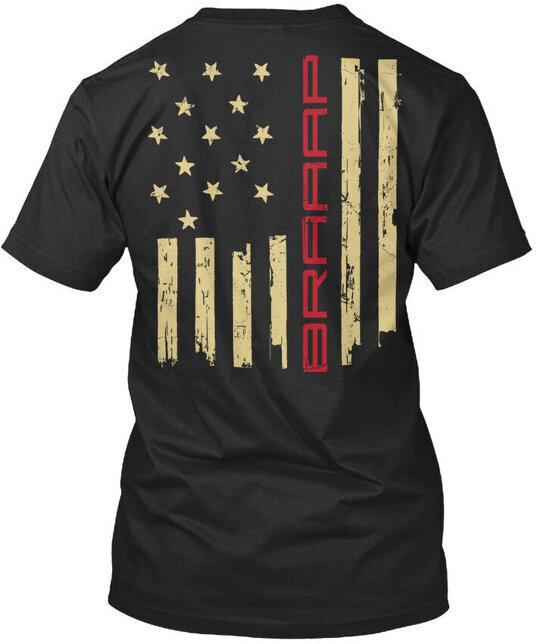 

Patriotic American Braaap Motocross Flag Premium T-Shirt Made in USA S-5XL 2XL