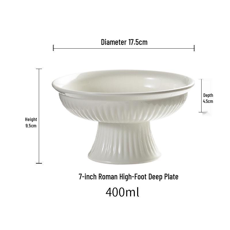 Japanese Style Tall Fruit and Tea Snack Plate - Hotel Exclusive High-End Dessert Stand and Cold Dish Decoration for Office