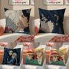 Movie Enchanting HHowls Moving Castle Cushion Cover Pillowcase Short Plush Invisible Zipper Room Sofa Cushion Cover