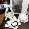 Cute Bowknot Shaped Jewelry Organizer Home Desktop Storage Tray Decor Display Holder for Ring Earrings Living Room Bedroom Decor