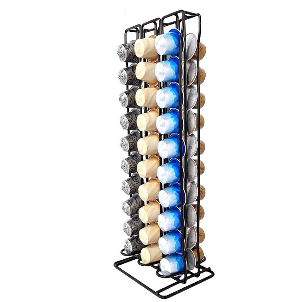 Metal Coffee Pod Holder 360° Rotatable Capsules Storage Organizer for Nespresso For Home Kitchen