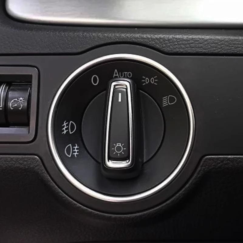 Anel Decorativo para Interruptor de Farol Volkswagen Magotan, Sagitar, Golf, POLO, Lavida para Interiores de Automóveis