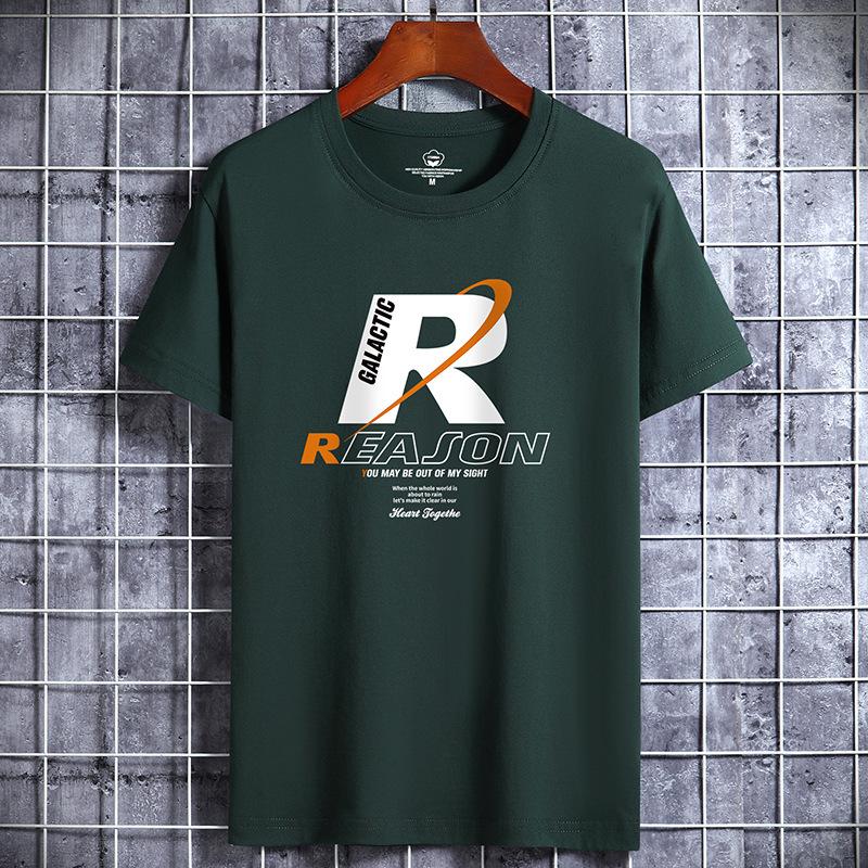 Lässige Herrenbekleidung Luxus Rundhals T-Shirt aus reiner Baumwolle Lustiger R-Print Streetwear Sommermode Vintage Y2k Style Top Übergroßes T-Shirt