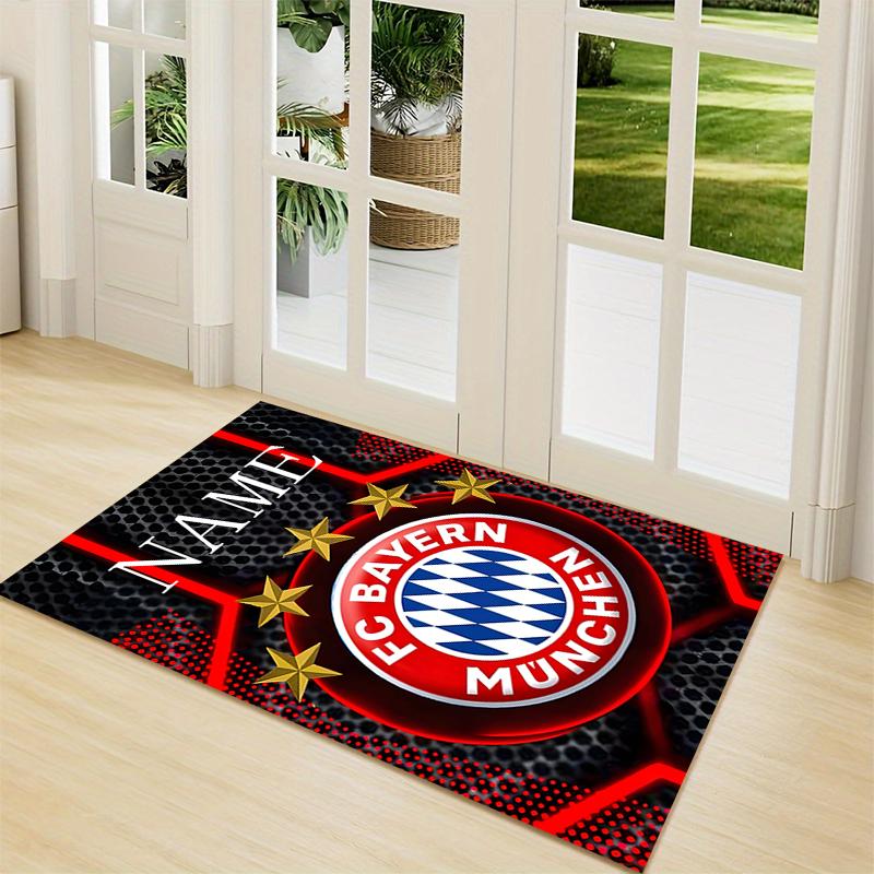 Custom Name Bayern Munich Crest Carpet Rug Customizable Soft Washable Anti-Slip Home Living Room Sofa Mats Personalized Rug. 0909199