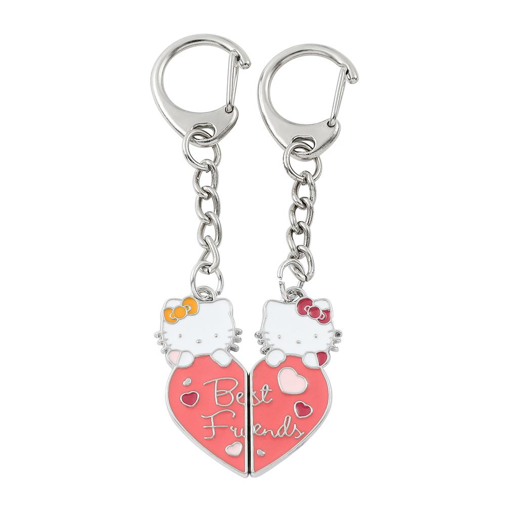 Аниме Брелок Hello Kitty Милый Кот KT Любовь Стыковка Парный Декор Совпадающий Брелок Подарки на День Святого Валентина