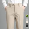 Hoge Kwaliteit Zakelijk Pak Enkellange Broeken Heren Grijs Khaki Taille Design Werk Kantoor Formeel Lange Broeken Mannen