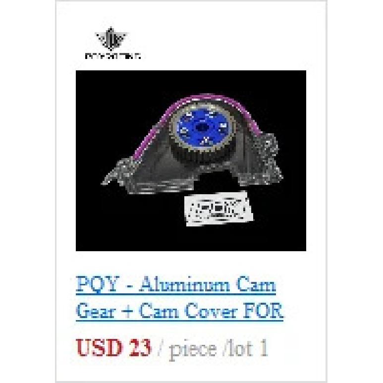 Clear Cam Gear Cover Timing Belt Cover Turbo Cam Pulley For Honda 96-00 EK With PQY Sticker PQY6337