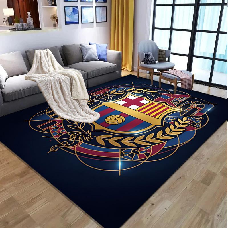 FOOTBALL Club Barcelona Pattern Rug, Indoor/Outdoor Mat, for Picnic, Gameroom, Bedroom, Office, Living Room, Home Decor Carpet, Birthday Gift