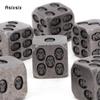 6 Stück Silber Totenkopf Metallwürfel Massivmetall Polyeder Würfel Set Geeignet für Rollenspiele RPG Brettspiele Kartenspiele