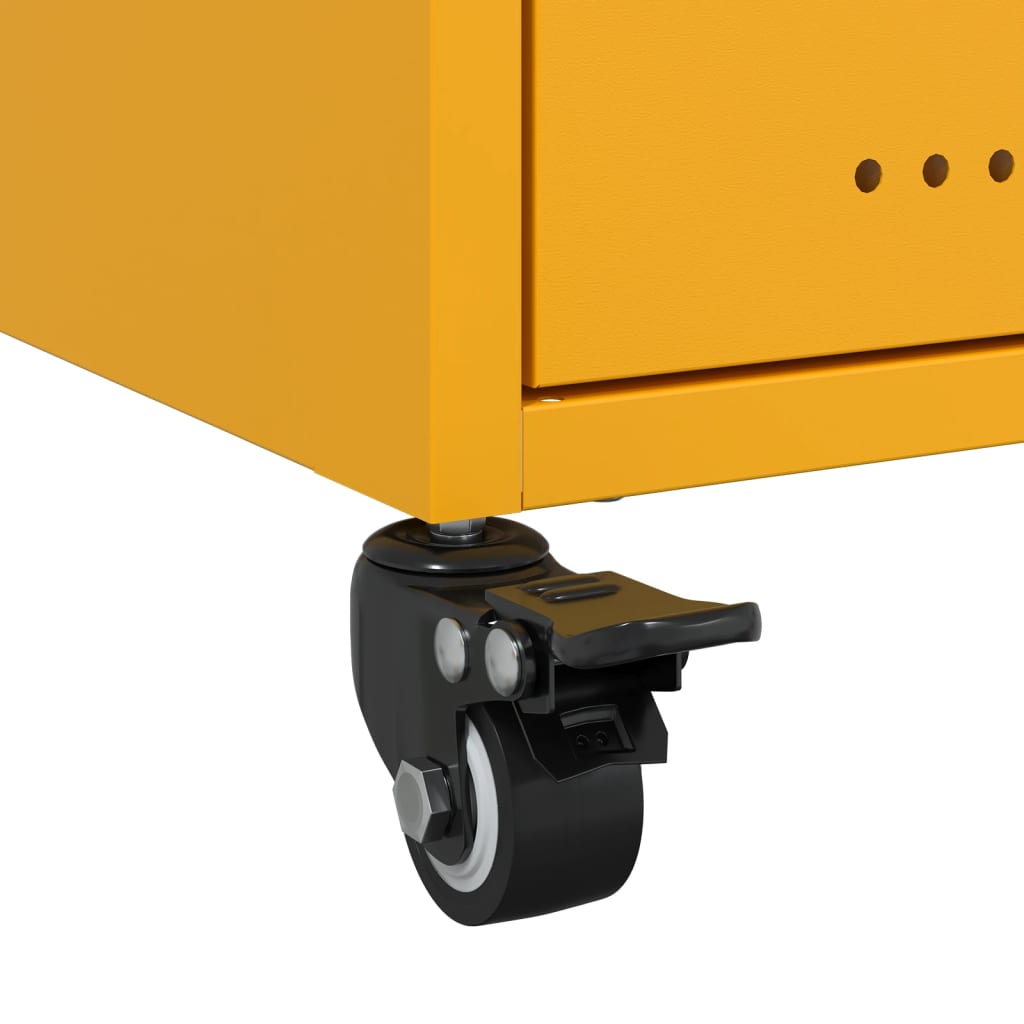 Nightstand Mustard Yellow 36 x 39 x 43.5 cm Steel