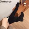 Herbst Winter Vintage Stretch Slim Frau Kniehohe Stiefel Schuhe Mode Niedrige Absatzschuhe Damen Plissiert Modern Lang Botas