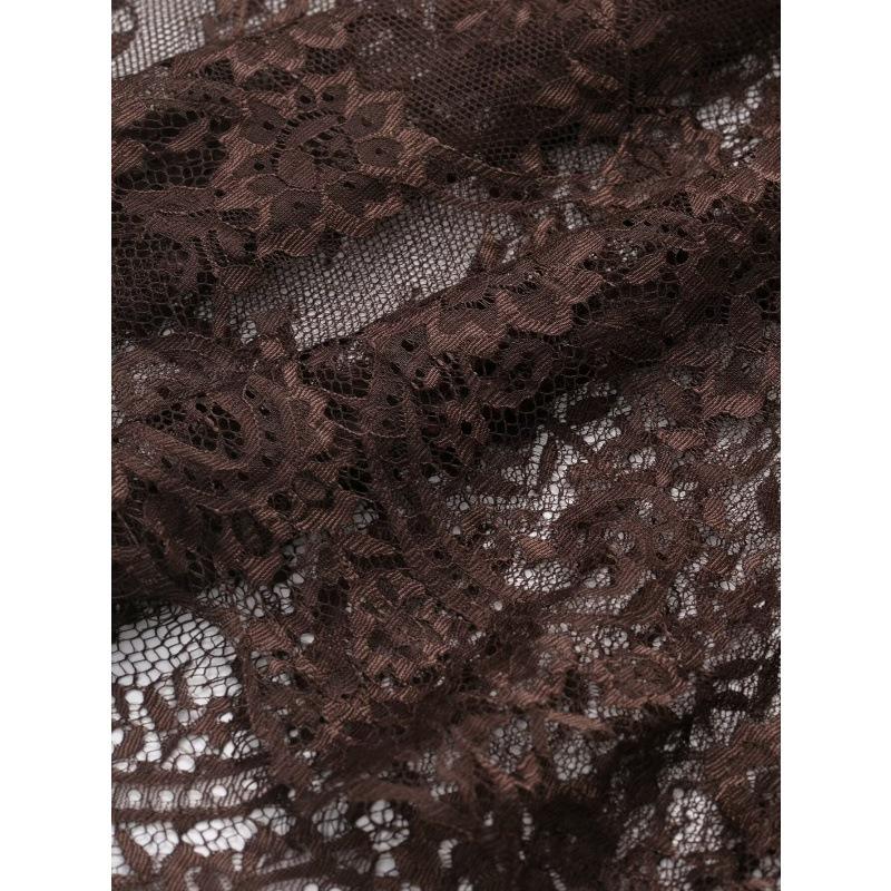 ZR Elegant Women's Lace Patchwork Long Skirt - Slim, Versatile, European & American Commuting Style