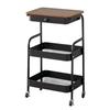 Multi-Functional Trolley with Wheels: Snack, Spice, and Side Storage Rack for Kitchen & Living Room