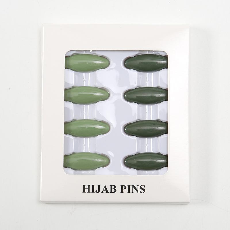 8pcs/ Pack Plastic Hijab Pins Clips Safety Brooch Muslim Scarf Shawls Fashion Accessories