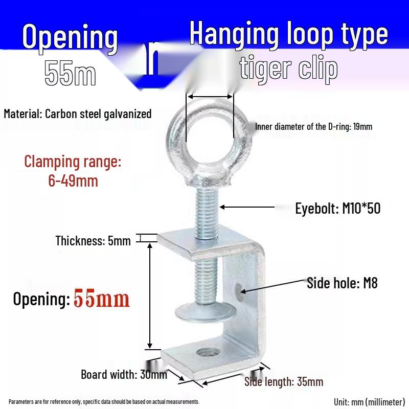 304 Stainless Steel U-Clamp Tiger Clamp with Hand-Tightened Eyebolt