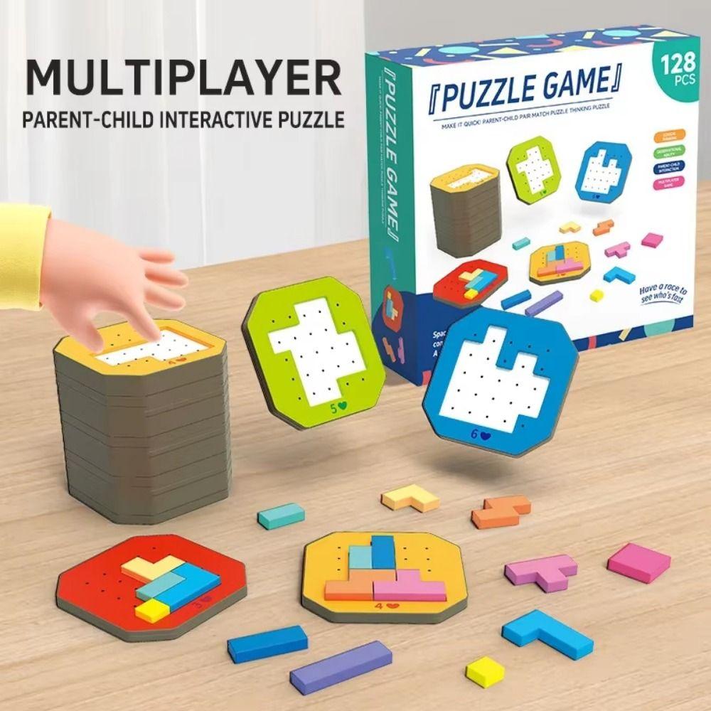 Geometry Colorful Kids Tangram Jigsaw Puzzle Toy Tangram Math Training Toy  Early Educational