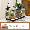 Transparent Plastic Desktop Goldfish Tank for Home Decor - Small & Medium Sizes Available