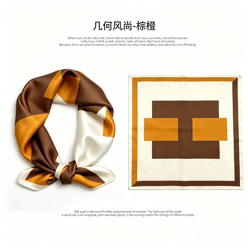 [111 mulberry silk] Korean version of classic cashew nut flower bag headscarf, small square scarf, shirt, suit, thin silk silk scarf