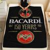1 Stück Bacardi-Print Flanelldecke, Hohe Qualität, Bequem für alle Jahreszeiten, Heimdekoration, Wärme und Komfort, Perfekt für Weihnachtsgeschenke