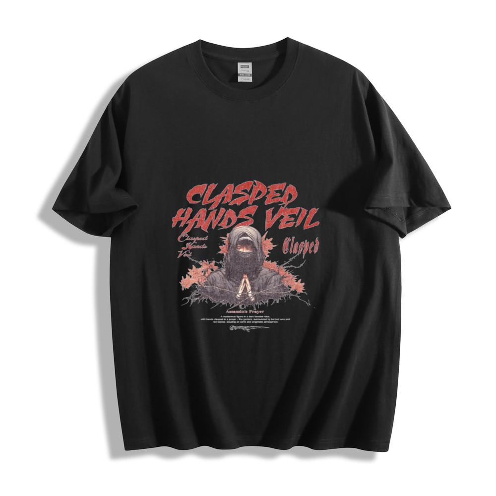 

Clasped Hands Veil Assassin s Prayer Graphic Unisex Tee 3XL