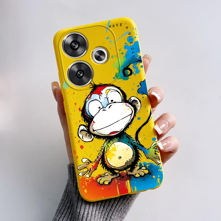 

For Xiaomi Poco F6 Case Xiaomi Poco F6 5G Cover Stylish Painted Soft Silicone Bumper Protective Phone Cases On Poco F6 Pro Funda Poco F6 Pro