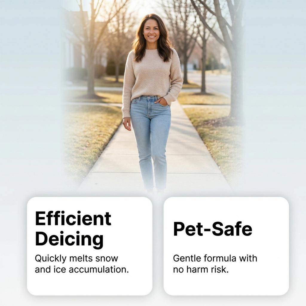 Pet Safety Ice Melting Agent Highly At Melting Snow Suitable For Multiple Scenarios Protects.