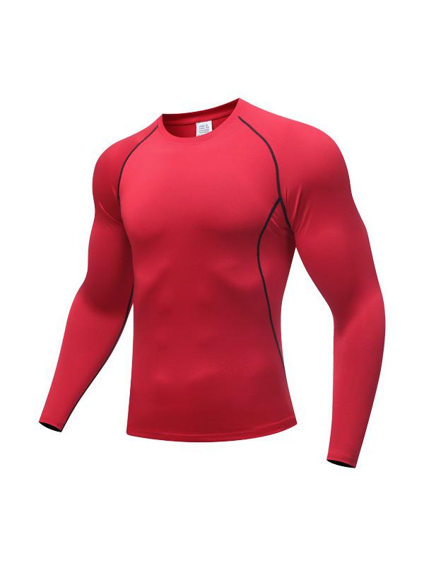 Herren PRO Hochelastische Schnelltrocknende Sport-Tights: Lang- & Kurzarm-Oberteile für Laufen, Fitness, Basketball