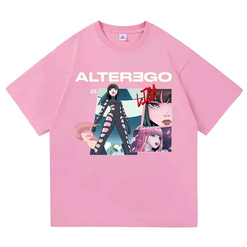 Lisa Alter Ego Tour 2025 T Shirt Fashion Men/Women Harajuku Aesthetic T-Shirt High Quality Anime Vintage Cotton Tees Shirts Tops