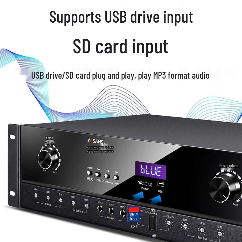 SANSUI DM2 Home KTV Power Amplifier CN Plug (adapter Included)