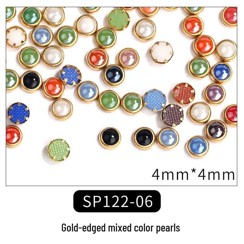 Strass & Perle Miste per Unghie con Fondo Piatto - 100 pz