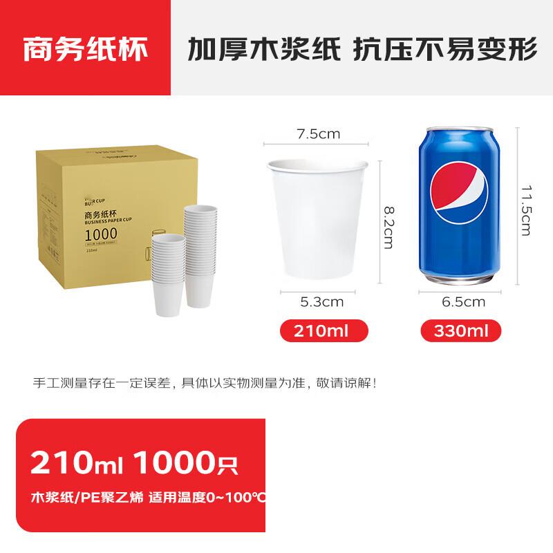 OEING Disposable Paper Cups 210ml (1000 Count)