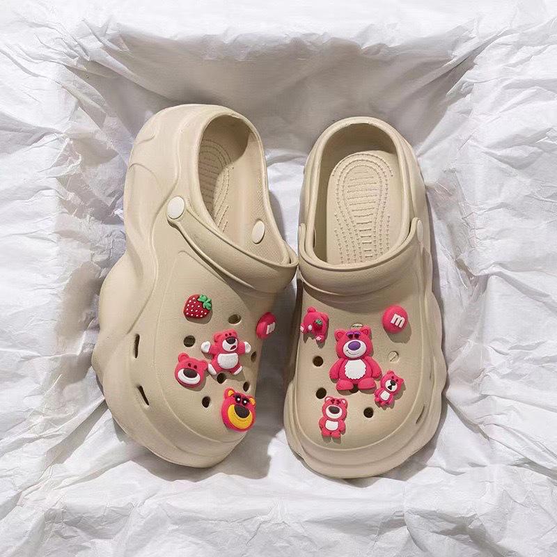 Women's 2025 Summer EVA Platform Clog Slippers - Height-Enhancing, Anti-Slip Beach Sandals