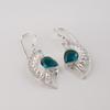 Blue Apatite Gemstone 925 Sterling Silver Women Jewelry Elegant Earring 1.5" For Anniversary Gift CE-26-10